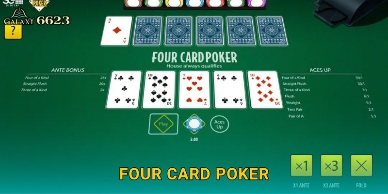 Four Card Poker chiến lược – Bước ngoặt bài tứ quý tại Galaxy6623