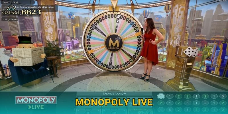 Monopoly Live trực tuyến – Trò chơi tương tác độc lạ tại Galaxy6623